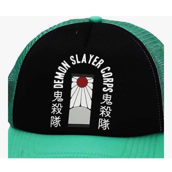 BioWorld Demon Slayer Corps Foam Green Trucker Hat Baseball Cap Anime - Picture 5 of 6